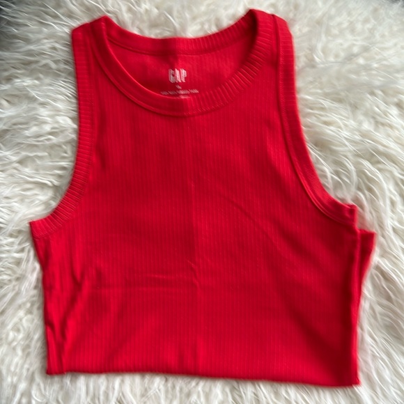 Gap High Neck Ribbed Tank Top Sz XS Red❤️🌞 - Picture 1 of 2